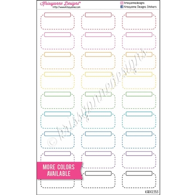 Dotted Half Box Header Outline - Set of 27